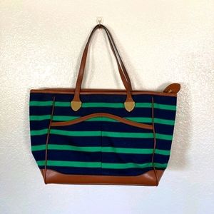 Lauren Ralph Lauren canvas and leather tote